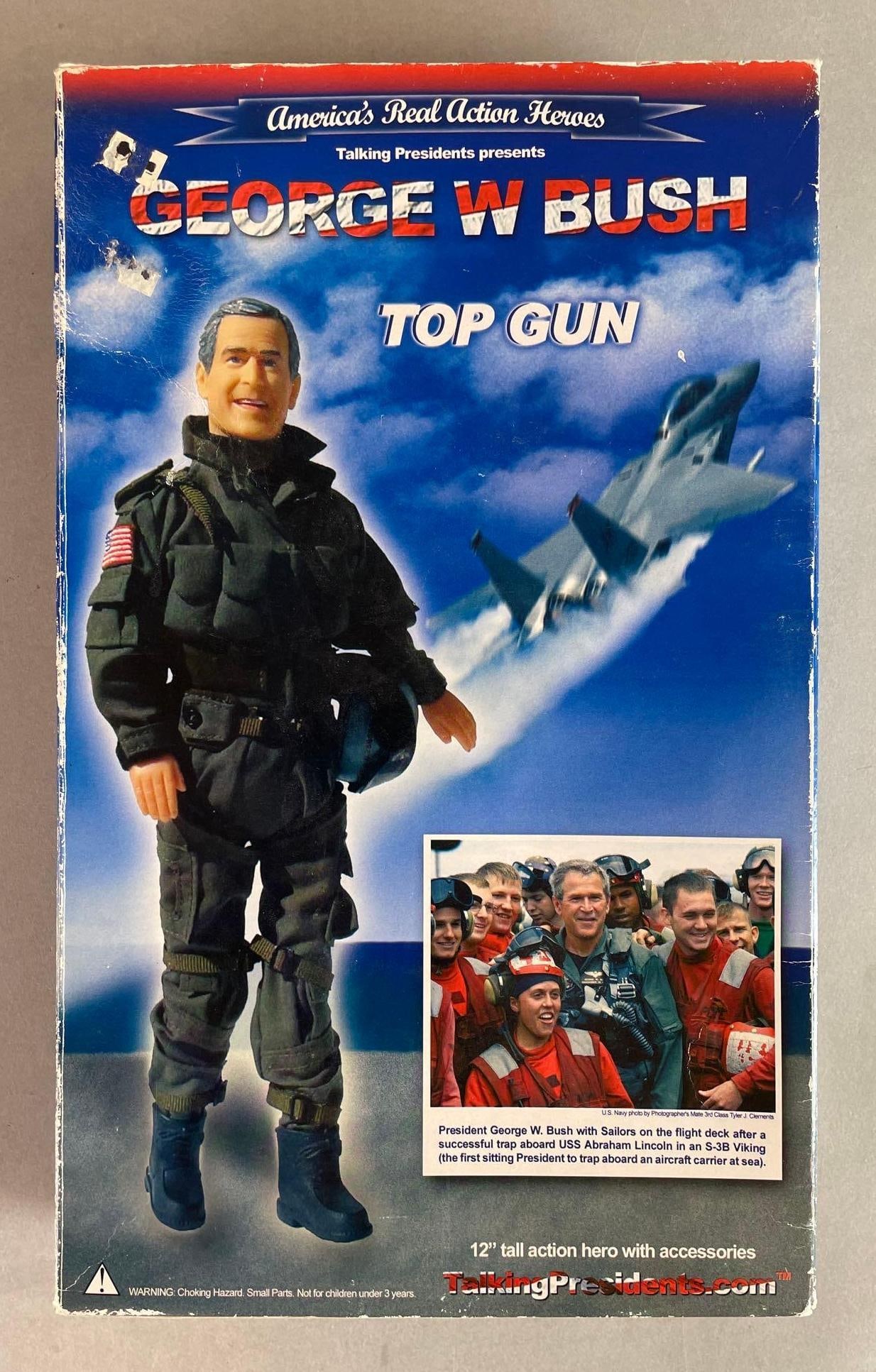 Limited Edition George W. Bush Top Gun Action Figure: Original packaging, 12 inches tall