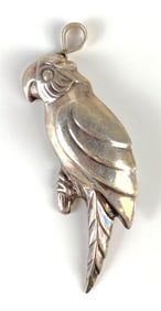 Sterling Silver Parrot Brooch/Pendant