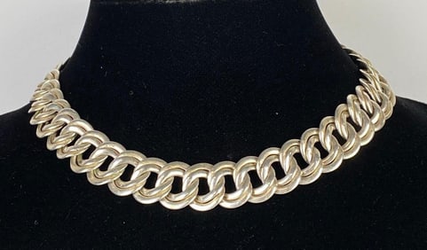 Sterling Silver Double Albert Chain Necklace