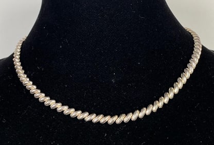 Sterling Silver Braided Twist Necklace