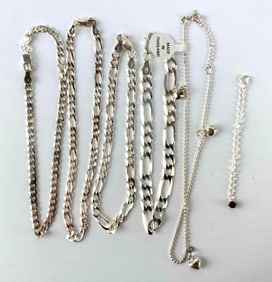 Group of 5 .925 Sterling Silver Bracelets and More