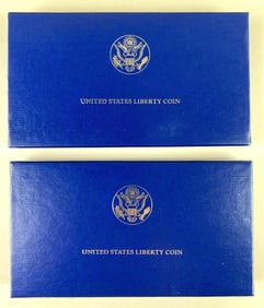 Group of 2 1986 US Liberty Coins Liberty Silver Dollars Proof Coins