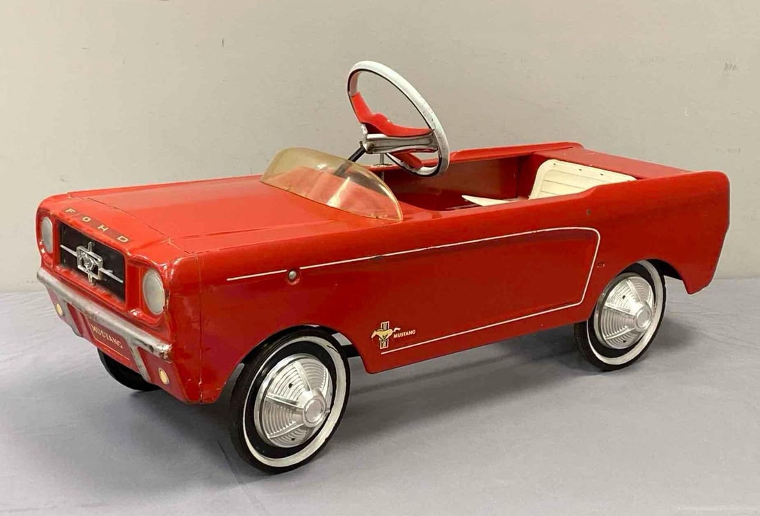 1965 AMF Red Ford Mustang Convertible Pedal Car (1 of 9)