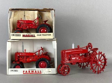 Group of 3 ERTL McCormick Farmall Die-Cast Tractors