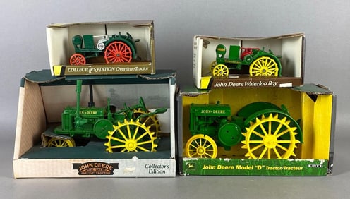 Group of 4 ERTL John Deere Die-Cast Tractors