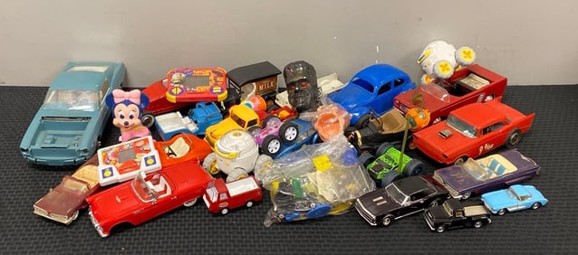 Group of Die-Cast Vehicles and More