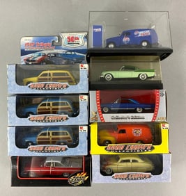 Group of 8 Road Champ Die- Cast Vehicles and More