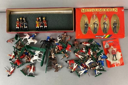 Group of Die-Cast amd Plastic Soldiers