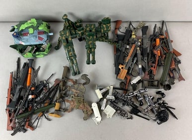 Group of Assorted Action Figure Weapons and More