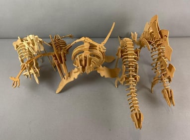 Group of 6 Wood Dinosaur Puzzles
