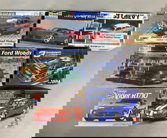 Group of 7 Assorted Car Model Kits