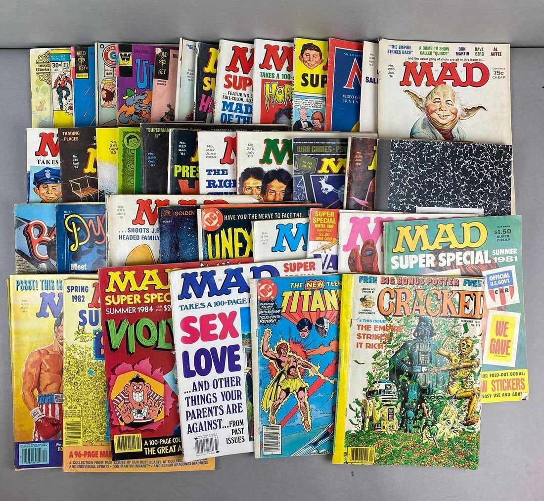 Group of 28 Mad Magazines and More (1 of 3)