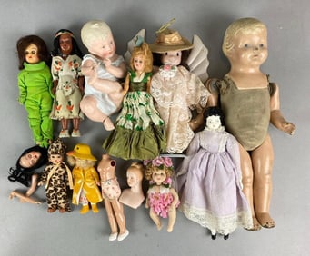 Group of 9 Assorted Dolls and More