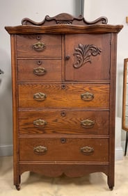 Antique Oak Queen Anne Dresser