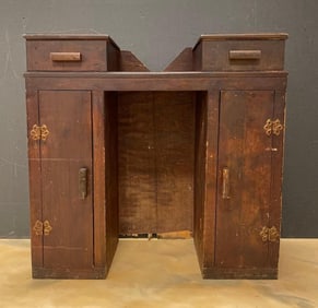 Antique Wood Children's Desk / Vanity