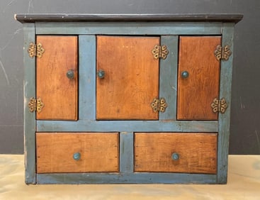 Vintage Engraved Wood Wood Cabinet