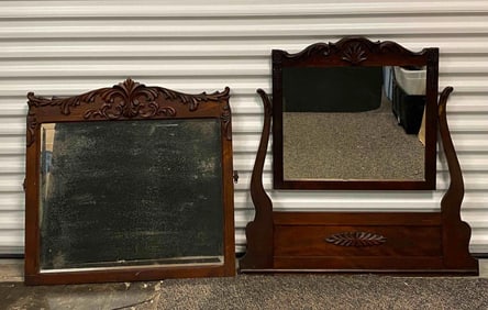 Group of 2 Wood Vanity Mirrors