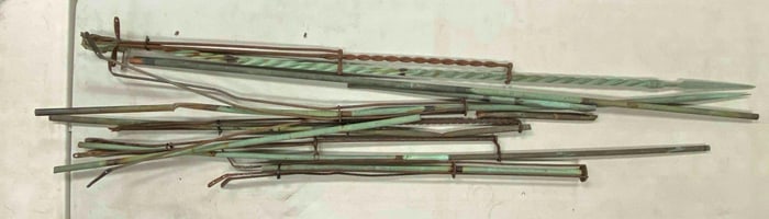 Group of Lightning Rods and Parts