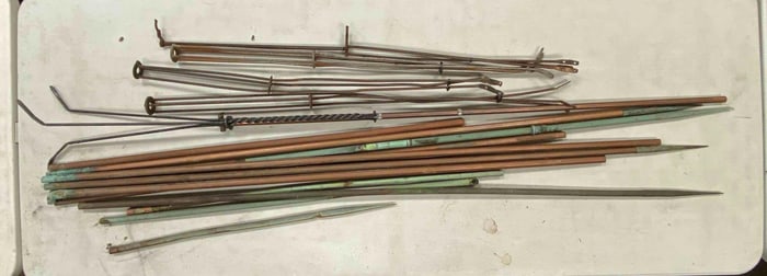 Group of Lightning Rods and Parts