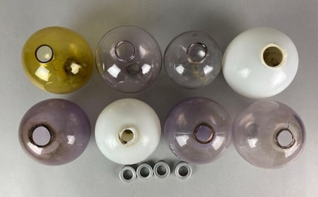 Group of Glass Lightning Rod Globes