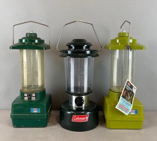 Group of Battery Powered Fluorescent Lanterns