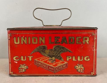 Union Leader Cut Plug Tobacco Tin