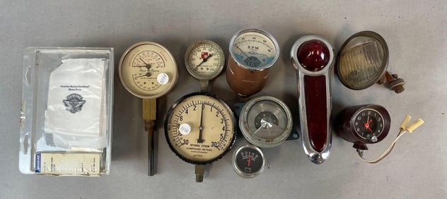 Group of Vehicle Gauges and More