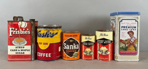 Group of Food Advertising Tins