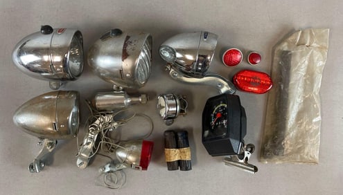 Group of Bicycle Lamps and More