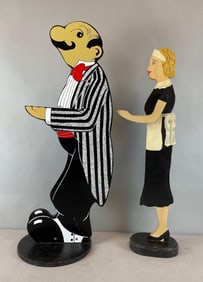 Group of 2 Figural Dumb Waiters