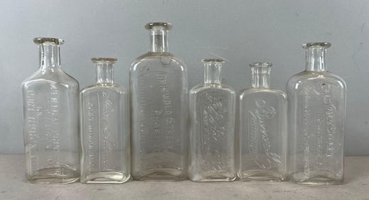 Group of Port Huron Glass Medicine Bottles
