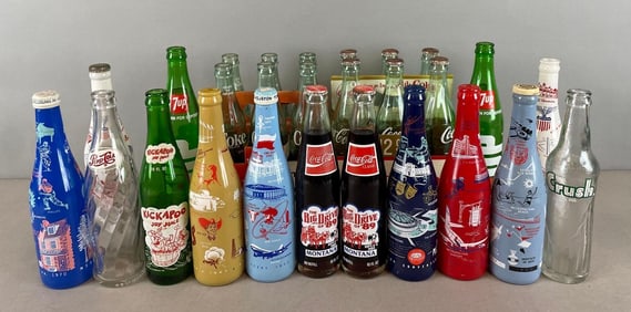 Group of Glass Soda Bottles