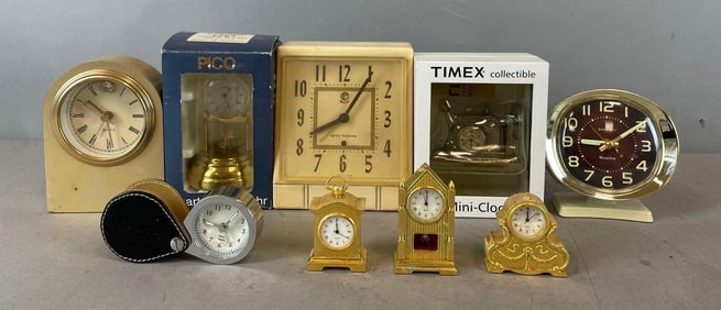 Group of Assorted Miniature Clocks
