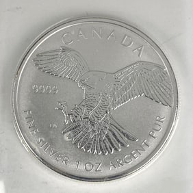 2016 Canada $5 Falcon 1 oz .999 Fine Silver Coin