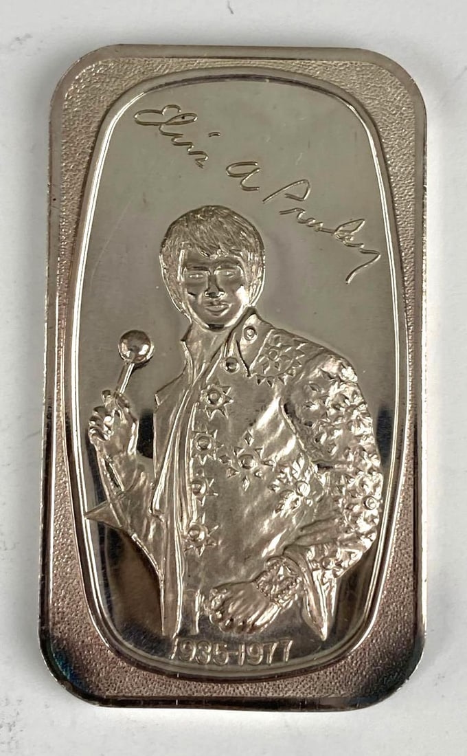Dahlonega Mint Elvis Presley 1 oz .999 Fine Silver Ingot/ Bar: Dahlonega Mint Elvis Presley 1 oz .999 Fine Silver Ingot/ Bar