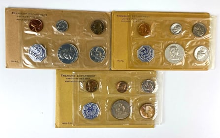 Group of 3 US Mint Philadelphia Coin Proof Sets