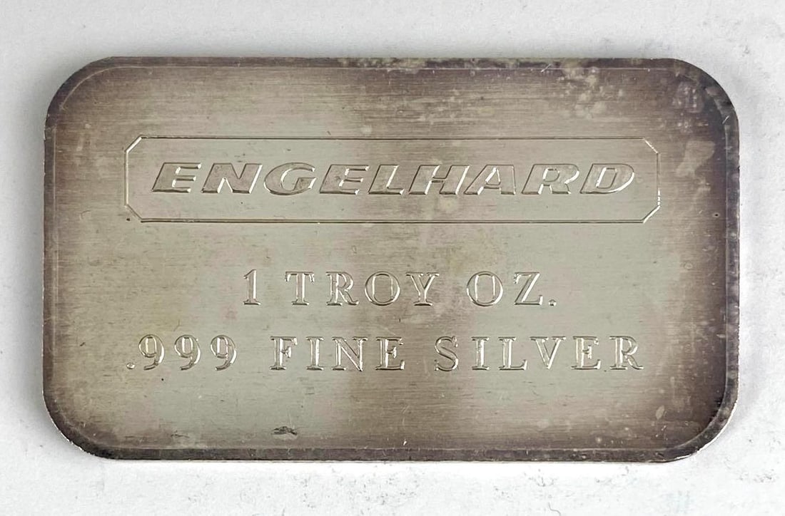 Engelhard 1 oz .999 Fine Silver Ingot/ Bar: Engelhard 1 oz .999 Fine Silver Ingot/ Bar