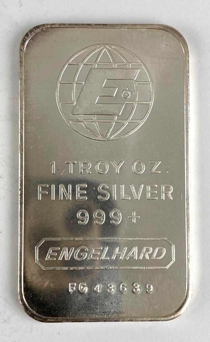 Engelhard 1 oz .999 Fine Silver Ingot/ Bar: Engelhard 1 oz .999 Fine Silver Ingot/ Bar