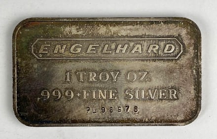 Engelhard 1 oz .999 Fine Silver Ingot/ Bar