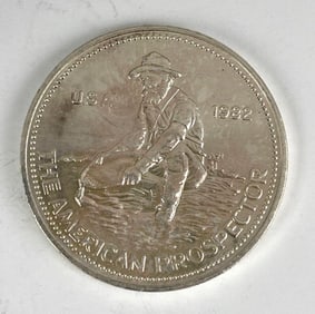 1982 Engelhard The American Prospector 1 oz .999 Fine Silver Round