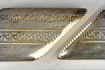 Engelhard 10 oz .999 Fine Silver Ingot/ Bar