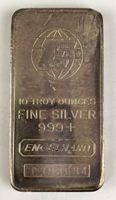 Engelhard 10 oz .999 Fine Silver Ingot/ Bar