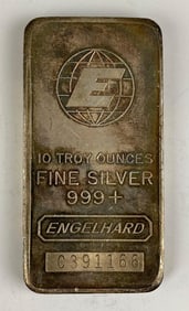Engelhard 10 oz .999 Fine Silver Ingot/ Bar