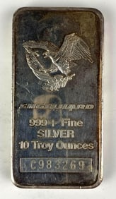 Engelhard Eagle 10 oz .999 Fine Silver Ingot/ Bar