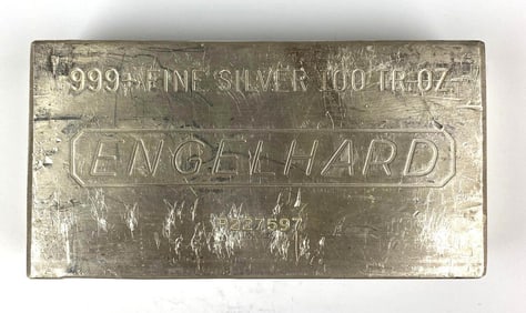 Engelhard 100oz .999 Fine Silver Ingot/ Bar