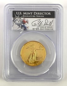 PCGS Graded 2007 W $25 Gold Eagle 1/2 oz .999 Gold Coin PR 70 DCAM