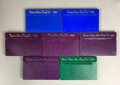 Group of 7 US Mint Coin Proof Sets