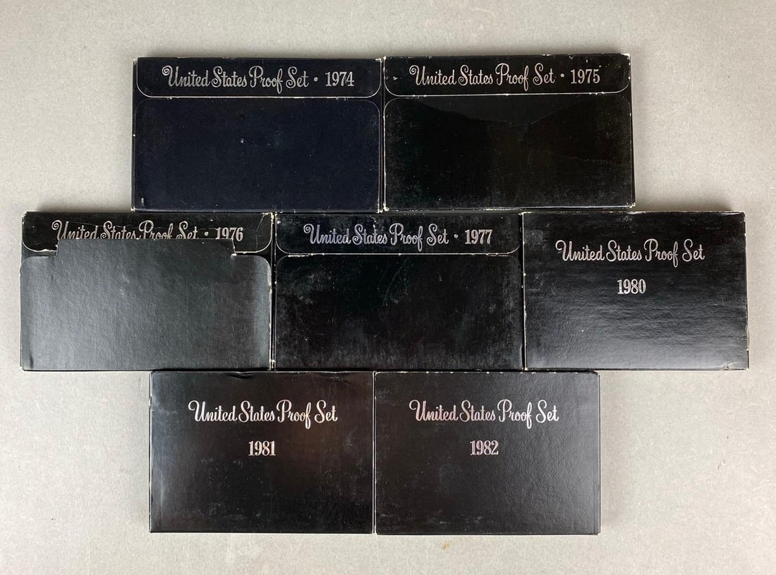 Group of 7 US Mint Coin Proof Sets (1 of 1)