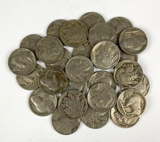 Group of 27 US Buffalo Nickels