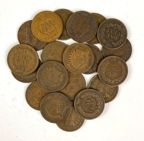 Group of 20 US Indian Head Cents